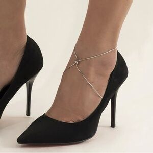 Minimalist silver Chain Anklets Foot Bracelet